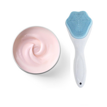 Silicone Face Scrubber Exfoliating Brush, Manual Handheld Facial Cleansing (1 Pc)